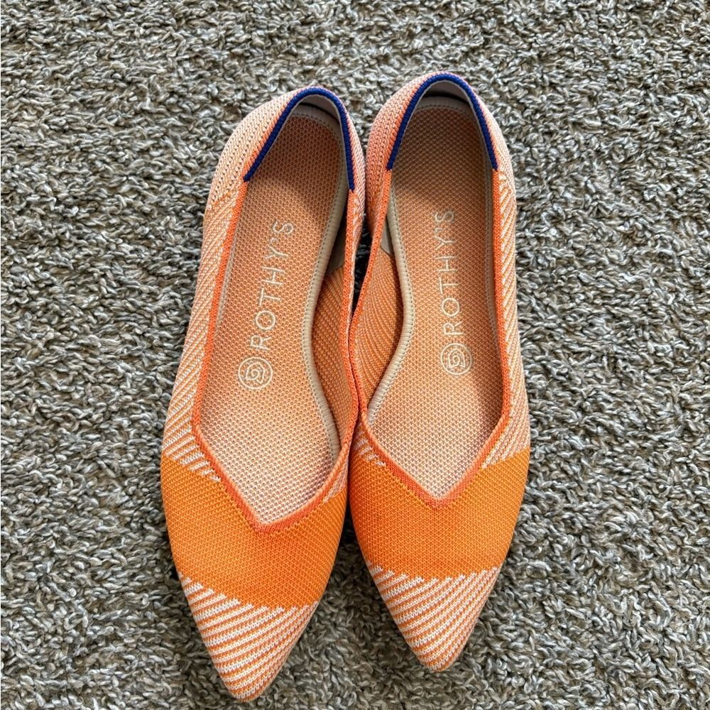 Rothy's Sherbet Orange and White (Retired) The Point Flats Recycled
Shoes - Picture 6 of 9